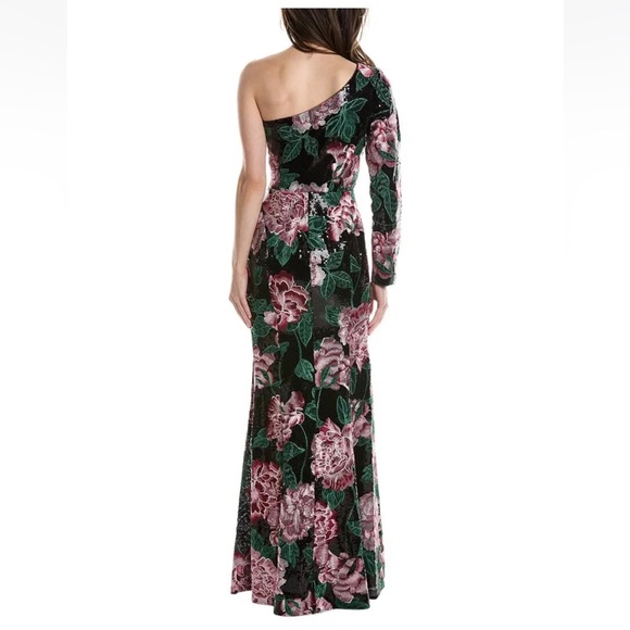 NWT Marchesa Notte One Shoulder Sequin Gown - Size 2 - MSRP $995 - Picture 3 of 9